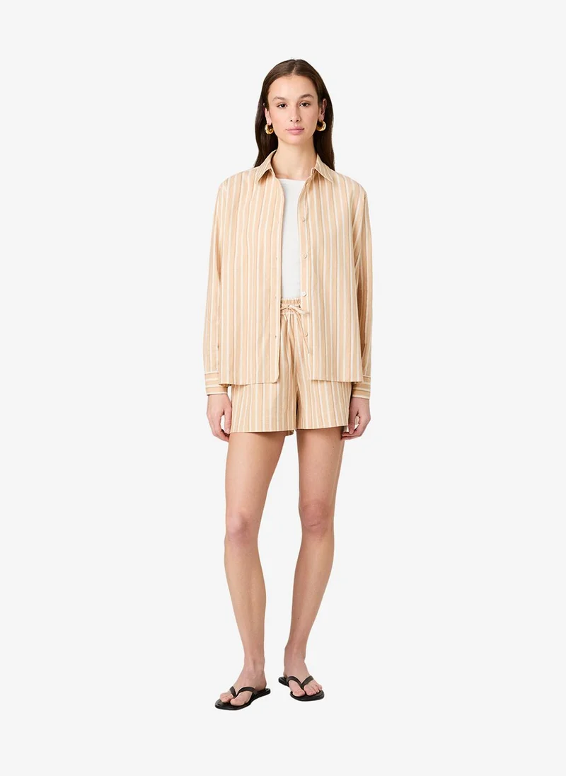 فرنش كونكشن Women's Sandlot Stripe Aspen Lin Sandlot Stripe Shirt