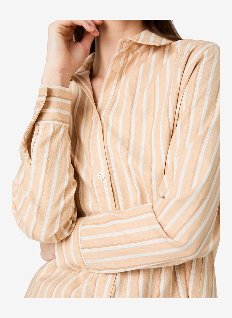 French Connection Women's Sandlot Stripe Aspen Lin Sandlot Stripe Shirt - Image 5
