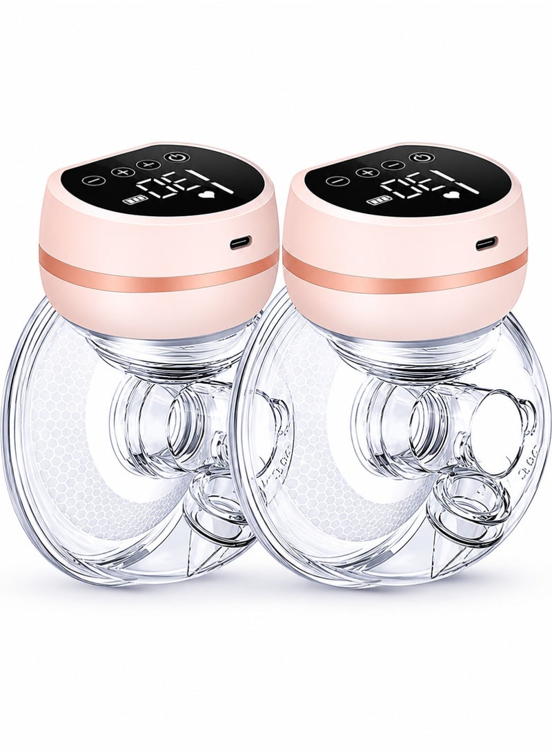TNM Portable Double Electric Breast Pump – Hands Free Wearable Milk Extractor with USB Rechargeable Smart Touch Display, Silent & BPA Free - Image 1