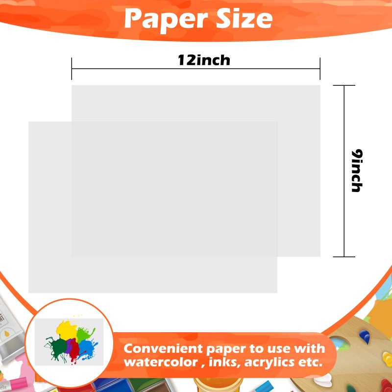 Epakh Tracing Paper 120 Sheets, 9 x 12 Inch Tracing Paper for Drawing, Transparent Vellum Papers Translucent Trace Pad for Pencil Sketching Drawing DIY Crafts Painting Wax Printing Calligraphy - Image 2