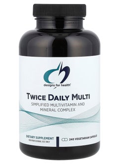 designs for health Twice Daily Multi 240 Vegetarian Capsules 