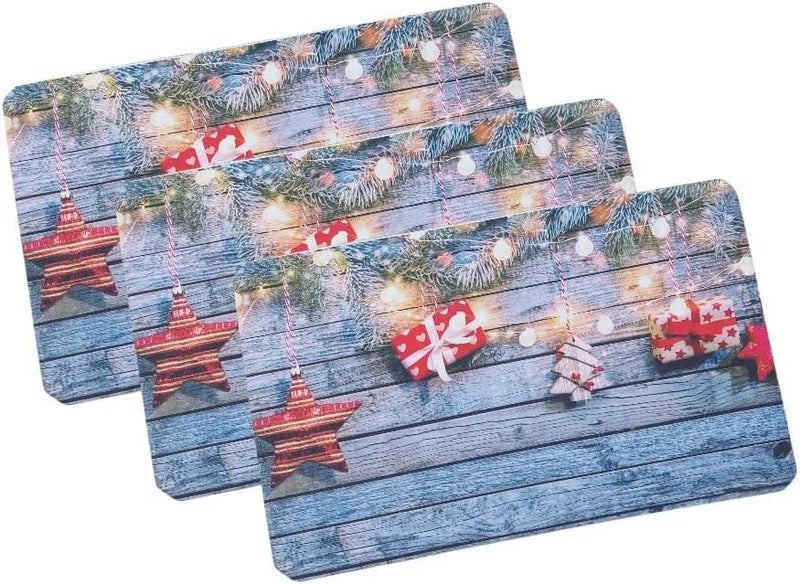 Christmas Tree mat -set of 3 Pcs (Size 50cm * 80cm) with leather back
