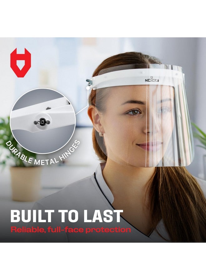 NoCry NoCry Protective Face Shield Mask with Adjustable Headband and 2 Reusable Plastic Visors - Flip-Up Design with Durable Metal Hinges - Anti-Slip Forehead Padding - Fits Over Glasses  - Image 4