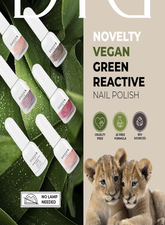 DIDIER LAB Green Reactive - Blush Pink - Vegan Nail Polish Non Toxic - Long Lasting Nail Polish - Hema Free - Cruelty Free - Milky Pink Nail Polish For Women - 25 Free Formula - 0.34 Fl Oz - Image 2