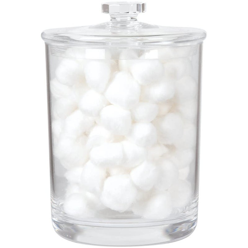 ForPro Professional Collection Acrylic Apothecary Jar with Lid, 60 Oz Storage Container for Bathroom, Kitchen and Office, 7.75" x 5" - Image 3