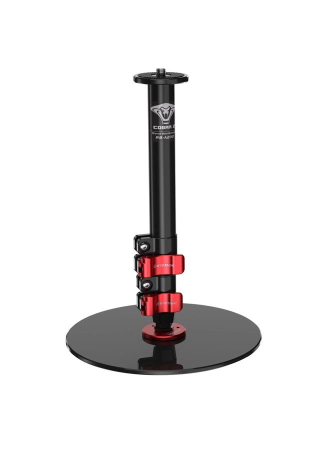Ifootage  monopod قاعدة دائرية RB-A200، حامل ثلاثي الأبعاد من الألمنيوم بطول 22 بوصة للطاولة، حامل ثلاثي الأبعاد متوافق مع كاميرا DSLR، ضوء، كاميرا ويب للبث المباشر، الفلوج، الحمولة 10 كجم/22 رطل - Image 1