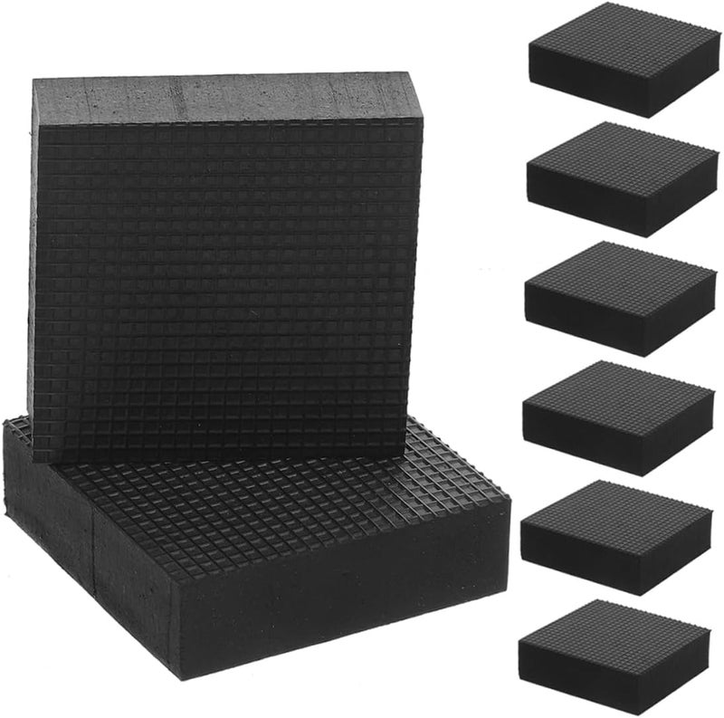 ORFOFE 8pcs Nonslip Furniture Risers Adjustable Height Bed and Couch Lifters Heavy Duty Table Leg Pads for Cabinets and Desks Shock Absorbing Floor Pads - Image 1