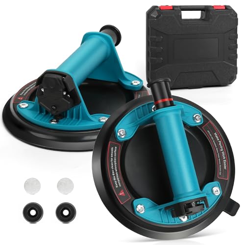Gotsblock 2 Pack Glass Suction Cups to Lift Large Glass Heavy Duty Vacuum Suction Cups for Granite Lifting Window Replacement 8 Industrial Suction Cup 350 lbs Load Capacity with Carrying Case - Image 1