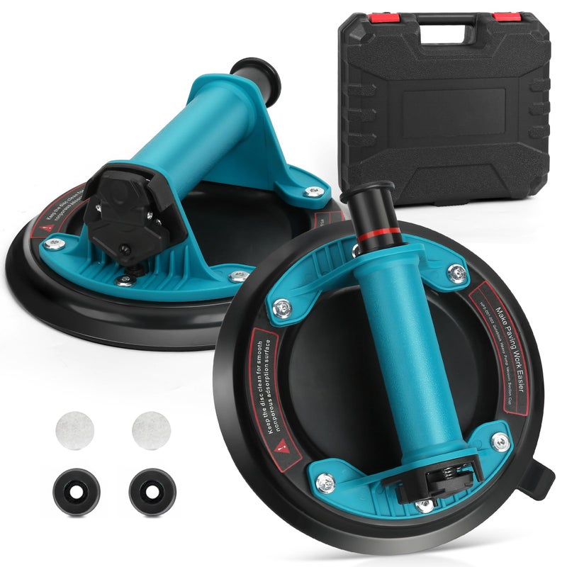 Gotsblock 2 Pack Glass Suction Cups to Lift Large Glass Heavy Duty Vacuum Suction Cups for Granite Lifting Window Replacement 8 Industrial Suction Cup 350 lbs Load Capacity with Carrying Case - Image 2