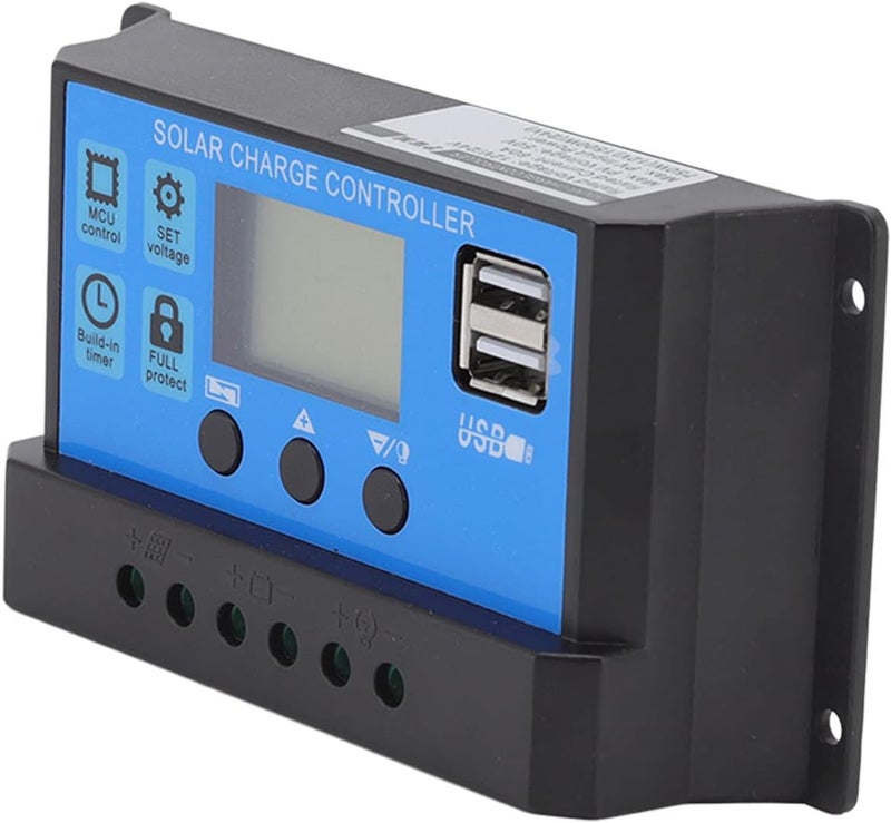 بناء مرن عصري وحدة تحكم شمسية aqxreight 12V 24V مع منفذ USB للوحة الشمسية للصناعة 10A وحدة تحكم شمسية لا تتلف وحدة التحكم (60A) توفير المخزون طوال العام سريع التجميع والتركيب هيكل يسمح بمرور الهواء - Image 2