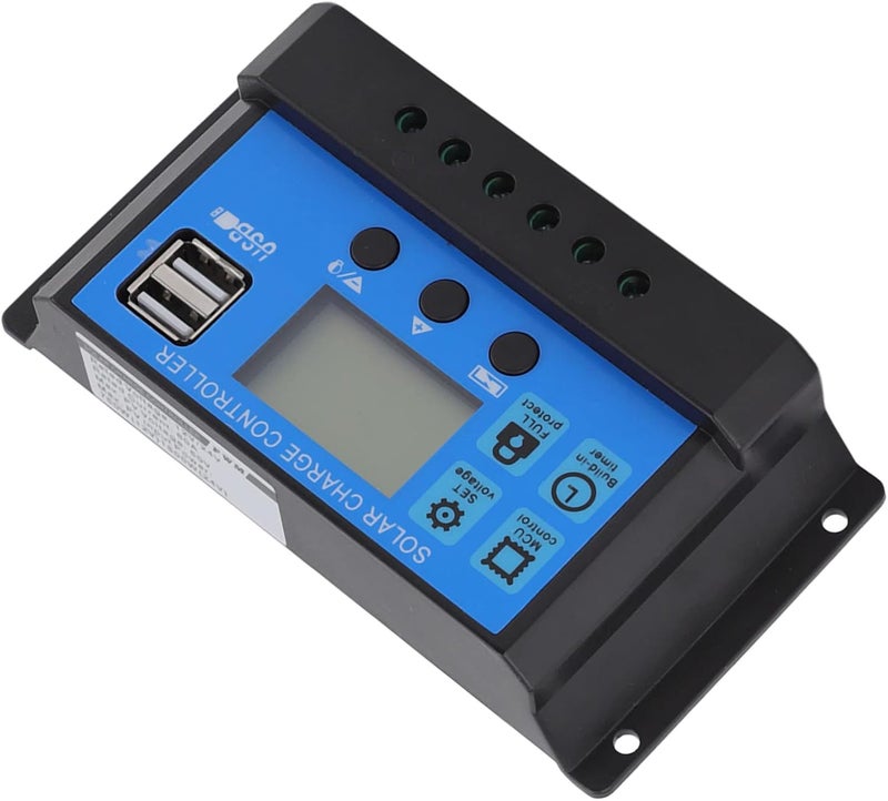 بناء مرن عصري وحدة تحكم شمسية aqxreight 12V 24V مع منفذ USB للوحة الشمسية للصناعة 10A وحدة تحكم شمسية لا تتلف وحدة التحكم (60A) توفير المخزون طوال العام سريع التجميع والتركيب هيكل يسمح بمرور الهواء - Image 5