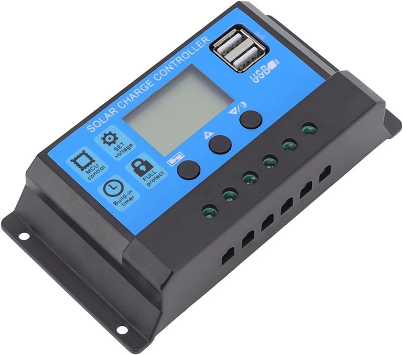 بناء مرن عصري وحدة تحكم شمسية aqxreight 12V 24V مع منفذ USB للوحة الشمسية للصناعة 10A وحدة تحكم شمسية لا تتلف وحدة التحكم (60A) توفير المخزون طوال العام سريع التجميع والتركيب هيكل يسمح بمرور الهواء - Image 3