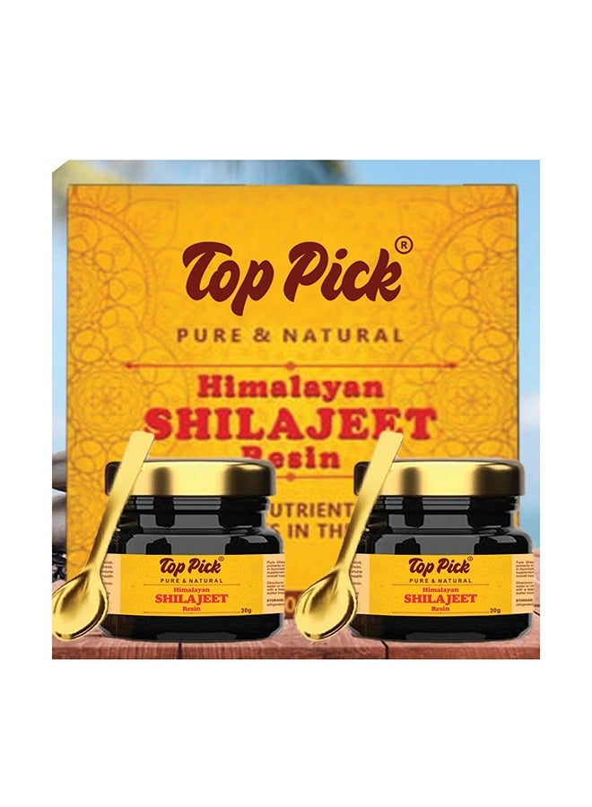 Top Pick Pack of 2 Himalayan Shilajit Resin 30g - 100% Pure And Natural