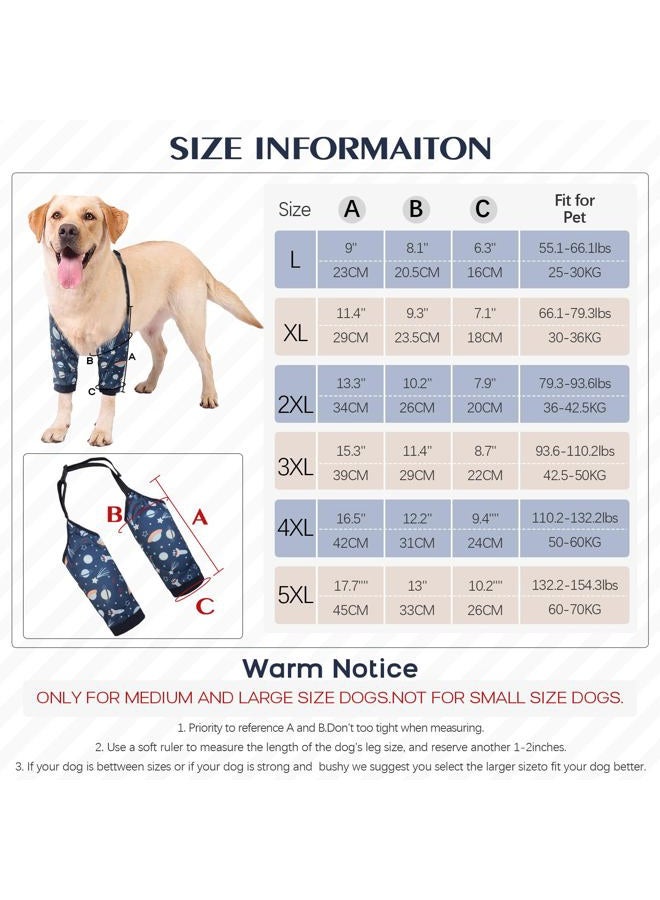 ROZKITCH Dog Surgery Recovery Sleeve for Front Legs, Pet Prevent Licking Wound Elbow Brace Protector, Dog Leg Sleeve to Stop Licking Cone Collar Alternative for Sprain ACL CCL Arthritis Blue 2XL - Image 4