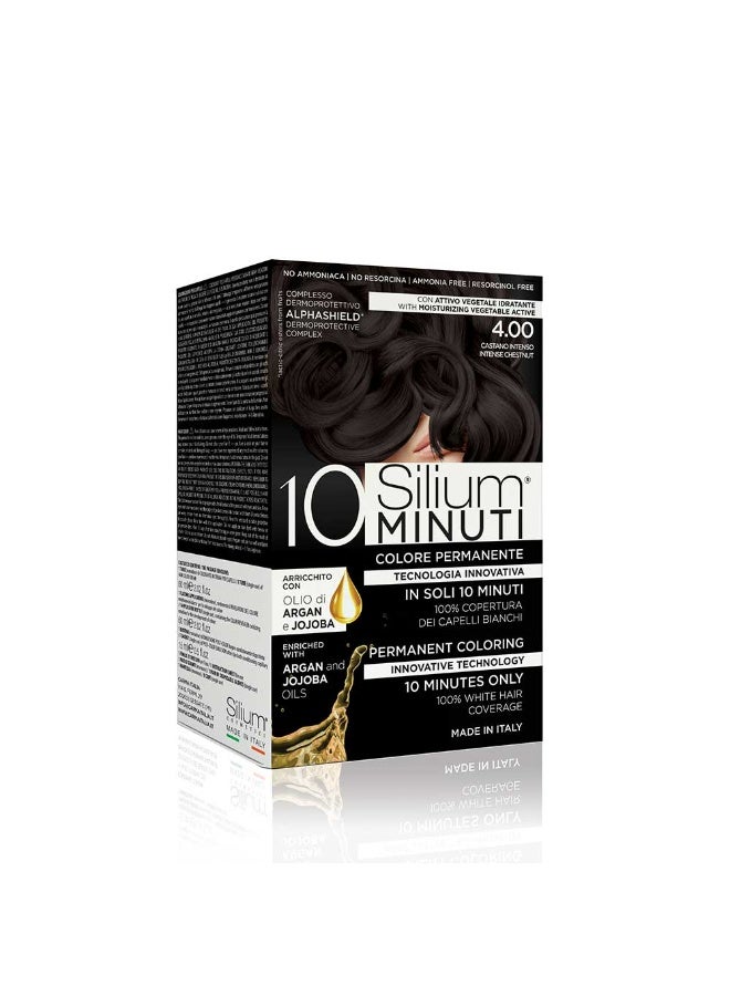 Silium 10 Minuti Permanent Hair Colour – Intense Chestnut 4.00