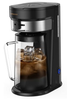 LePRESSO Cold Brew Machine Ice Coffee & Tea Maker 2.5L Pitcher Capacity 750W Coffee Machine/ 900ml Water Tank Capacity / Auto Shut- Off One-Tap Brewing / Cold & Hot Drinks, Adjustable Brew Strength - Black  - Image 1
