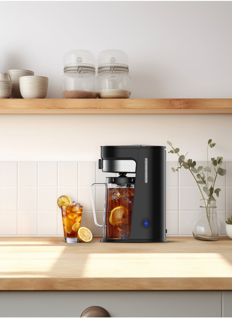LePRESSO - Cold Brew Machine Ice Coffee & Tea Maker 2.5L Pitcher Capacity 750W Coffee Machine/ 900ml Water Tank Capacity / Auto Shut- Off One-Tap Brewing / Cold & Hot Drinks, Adjustable Brew Strength - Black - Image 1