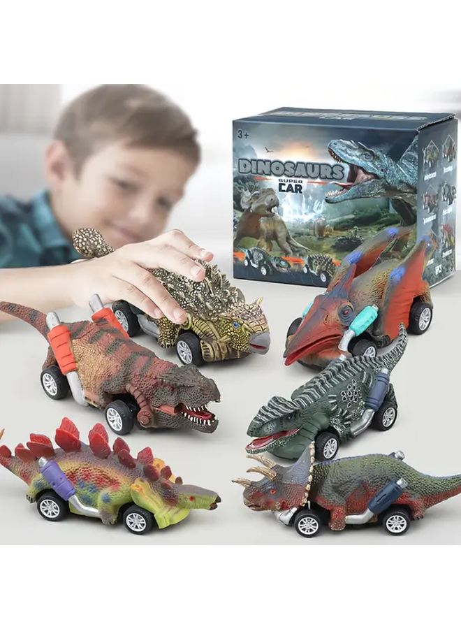 Ankylosaur Dinosaur Pull Back Cars Toy Set For Boys Girls 3 Years Birthday Easter Gifts - Image 2