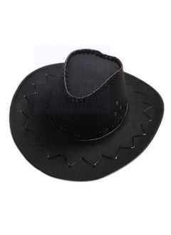 Generic Cowboy Style Stitched Hat Black 