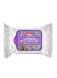 Purederm Make Up Cleansing Tissues Lavender - 30pcs  - Image 1