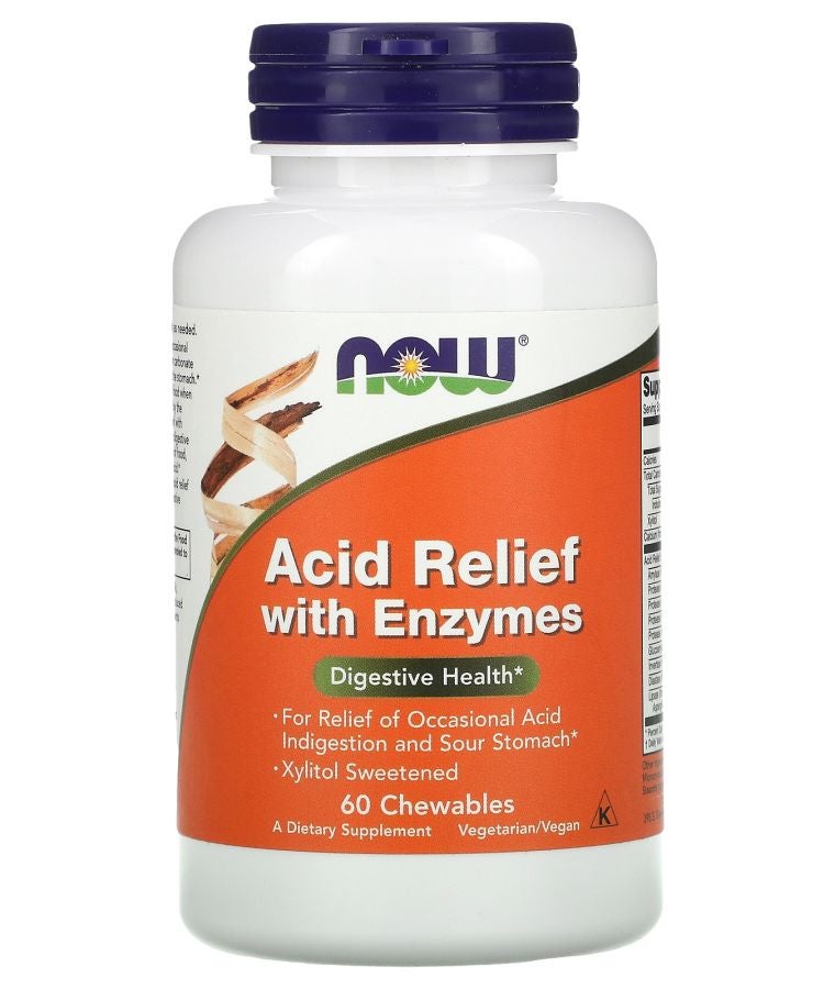 now Acid Relief with Enzymes 60 Chewables