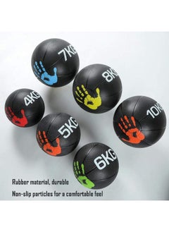 Generic Medicine Ball, Solid Rubber Gravity Bounce Ball - Non-Slip Durable Fitness Balance Exercise Ball (Multicolor)  - Image 3