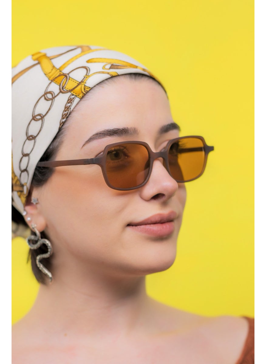 Focus On Arwen Matte Brown Sunglasses  - Image 4