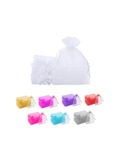 PRINTSHOP4ME 100 Pcs Organza Drawstring Bags - Ideal for Wedding Favors, Parties - Pouches for Candy, Jewelry - Perfect for Ramadan, Eid, Bridal Showers and Wedding Party  - Image 1