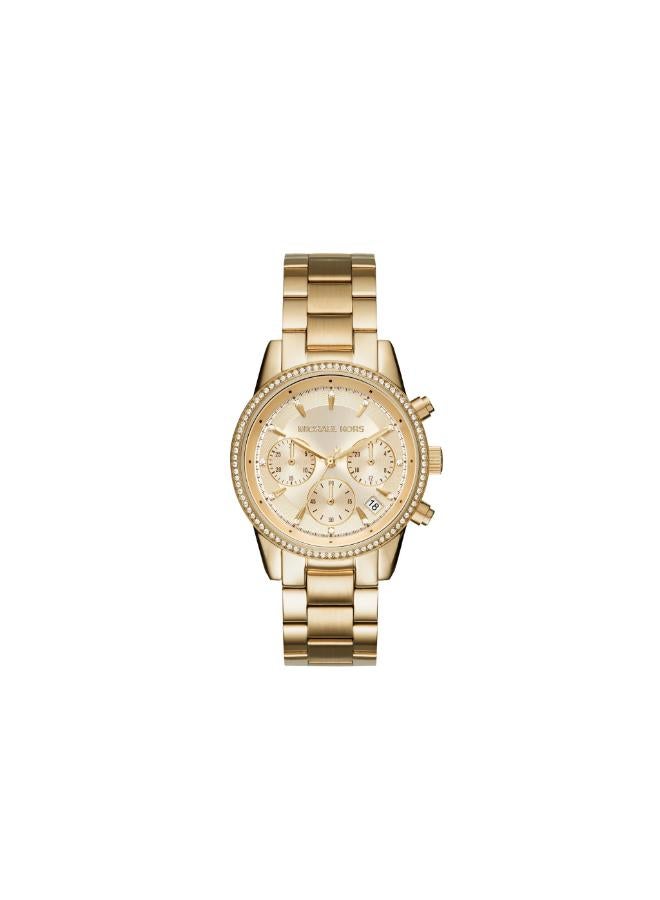 Michael Women's Ritz Round Shape Stainless Steel  - Gold - MK6356 - Image 1