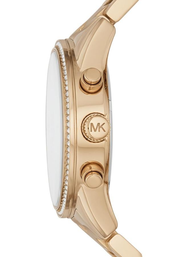 Michael Women's Ritz Round Shape Stainless Steel  - Gold - MK6356 - Image 2
