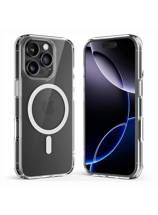 O Ozone Clear Hard Back Compatible With iPhone 16 Pro Max [ Compatible With Magsafe ]| Transparent Shockproof Protective Cover | Slim Hybrid PC + TPU Phone Case | Anti-Yellow, Scratch Resistant - Image 1