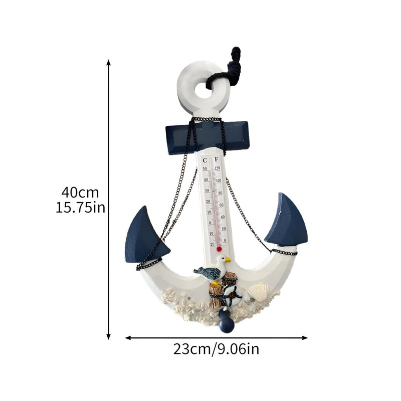Tide Decor - Premium nautical hanging accents and wall ornaments for dorm rooms, including a seaside thermometer, tiny anchor hooks, and ocean vibes to soothe a sailor's mood. (38X 22 CM) - Image 2