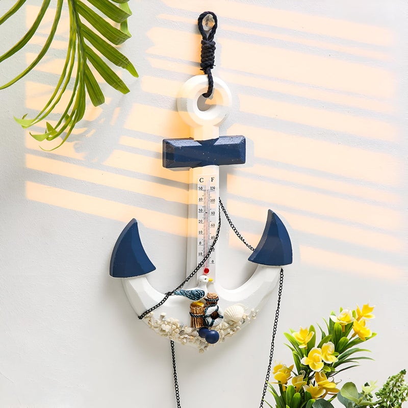 Tide Decor - Premium nautical hanging accents and wall ornaments for dorm rooms, including a seaside thermometer, tiny anchor hooks, and ocean vibes to soothe a sailor's mood. (38X 22 CM) - Image 5