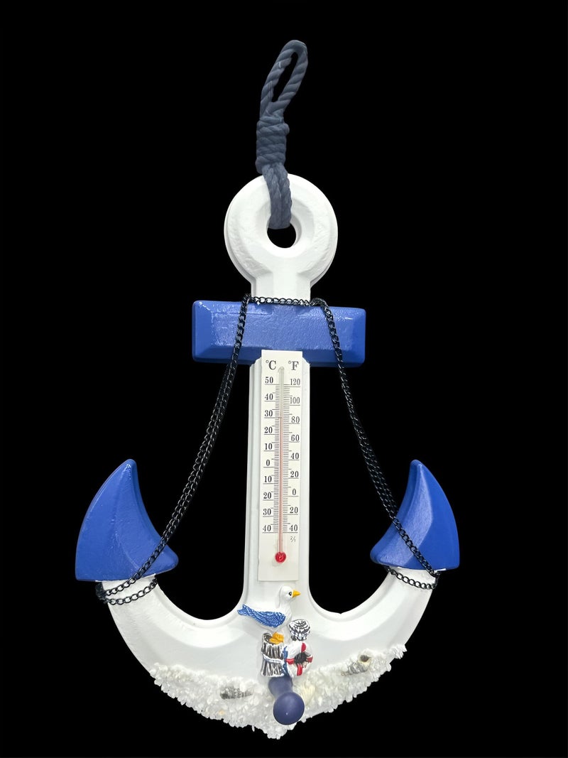 Tide Decor - Premium nautical hanging accents and wall ornaments for dorm rooms, including a seaside thermometer, tiny anchor hooks, and ocean vibes to soothe a sailor's mood. (38X 22 CM) - Image 1