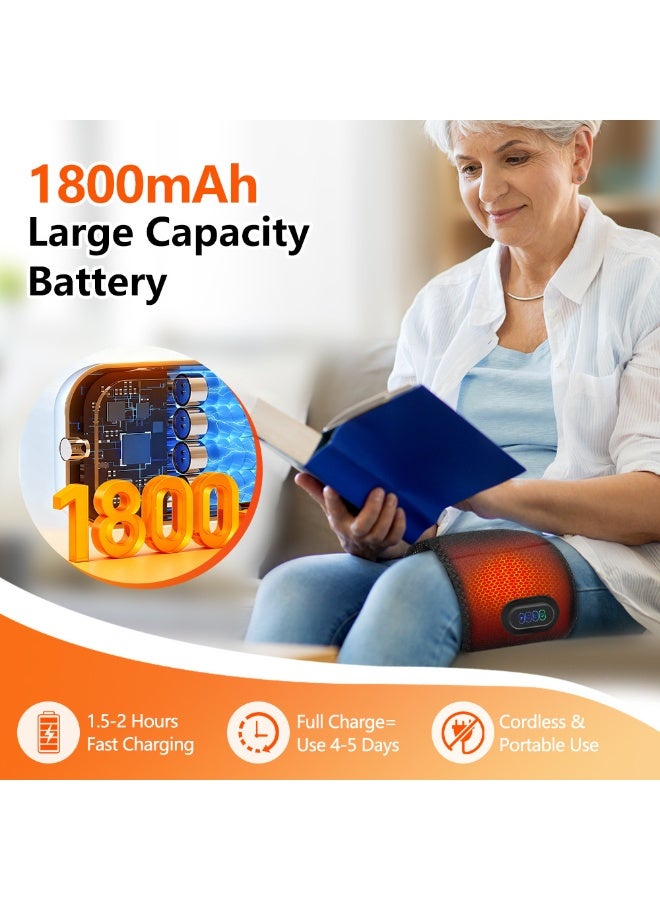 Upgraded leg massager to relieve fatigue and relax muscles. Features 3 levels of airbag heating and vibration. Suitable for both men and women. A lovely gift (grey). - Image 4