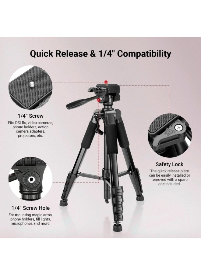 FX Studio T186 Camera Tripod – 188cm Adjustable Professional Tripod for Photography & Video - Image 5