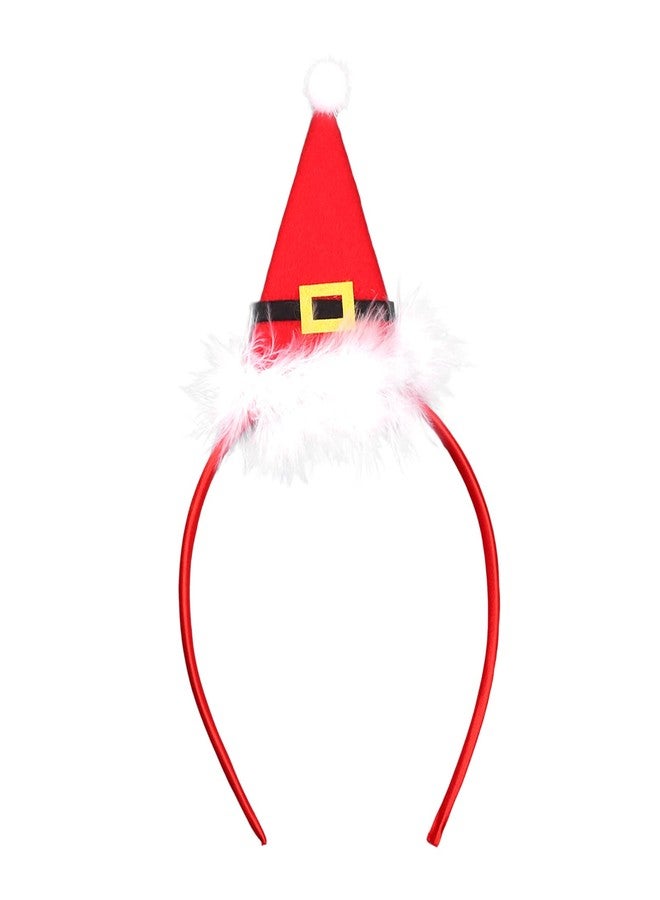 Totelux Christmas Hat Headband Red Hair Band Cute Santa Hat Hair Hoop Hair Accessories for Women Headdress Christmas Costume Headwear - Image 1
