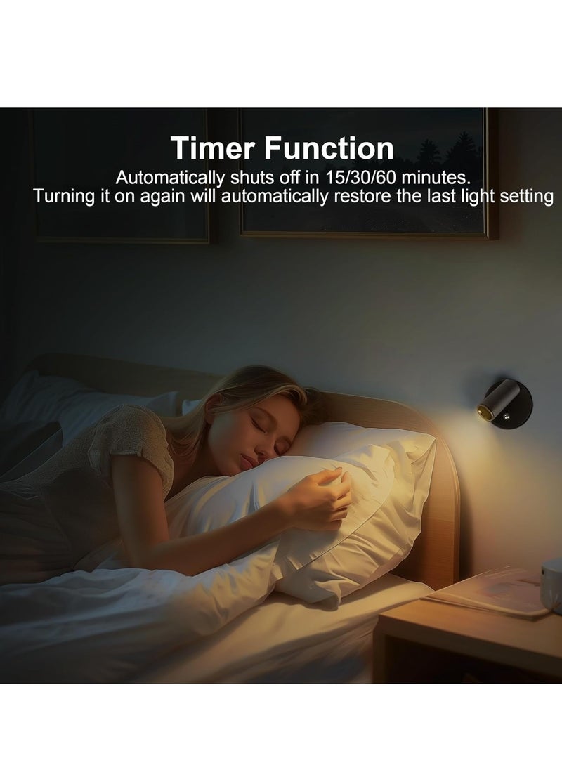 Generic Wireless indoor spotlight rechargeable spotlight with timer and adjustable brightness, 3CCT battery powered indoor tree light, LED spotlight, suitable for plants and artworks, 2 pieces - black  - Image 4