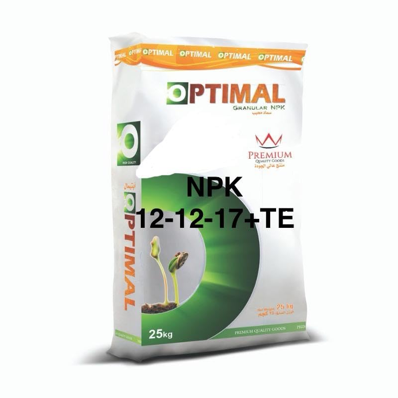 Optimal سماد NPK حبيبي مثالي 12-12-17+TE للنباتات الداخلية والخارجية - 25 كجم - Image 1