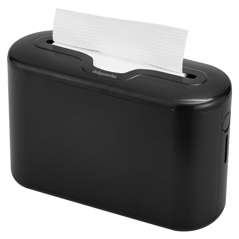 DUTYWORKS Multifold Paper Towel Dispenser Countertop, Commercial Hand Towel Dispenser for Bathroom Kitchen Home, Trifold/C Fold/Z Fold Napkin Dispenser, Abs Plastic - Non-Slip, Black - Image 1