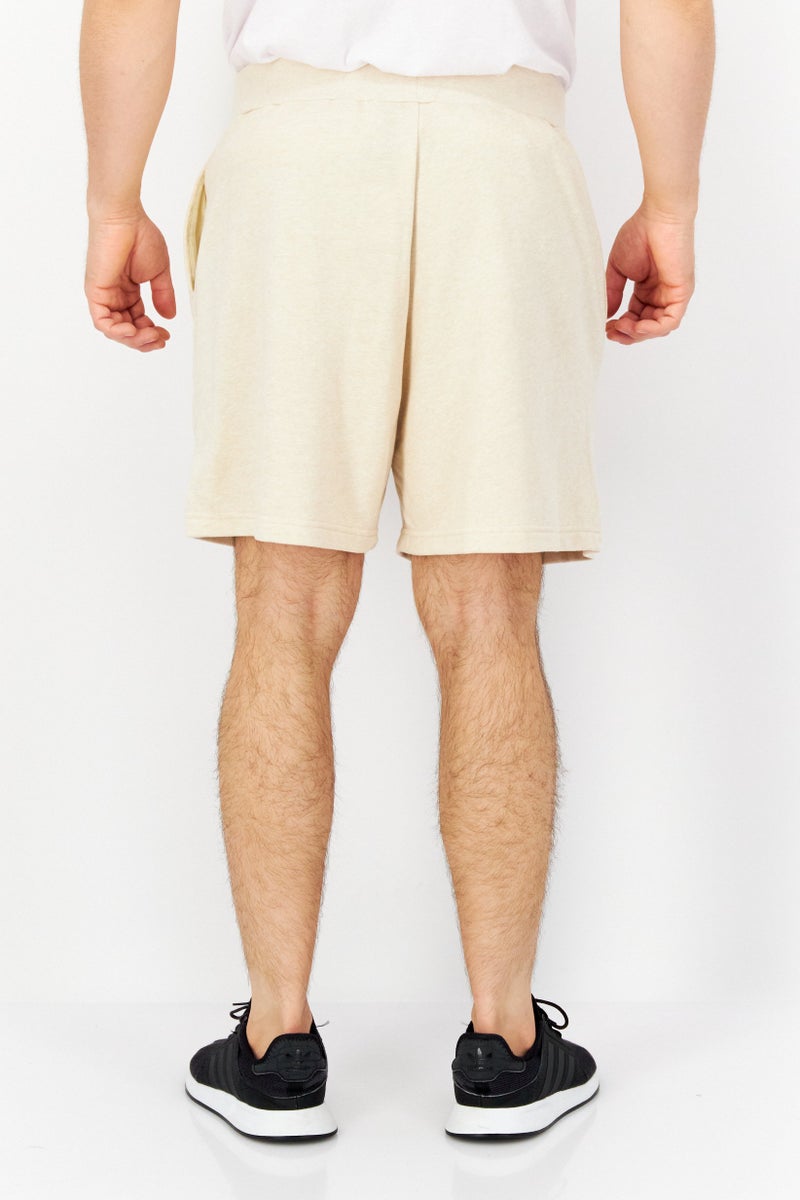 Adidas Men Sportswear Fit Brand Logo Training Shorts, Beige - Image 4