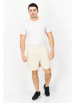 Adidas Men Sportswear Fit Brand Logo Training Short, Beige  - Image 2