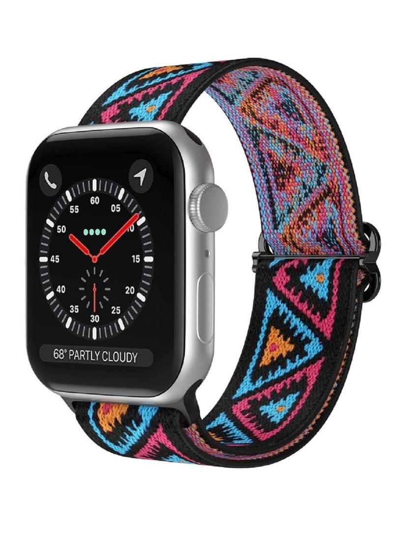 أشرطة مطاطية بحلقة منفردة من النايلون لساعة Apple مقاس 41 مم 40 مم 38 مم، حزام معصم مرن لسلسلة iwatch Ultra/Ultra 2 9 8 7 6 5 4 3 2 1 SE 2 SE - Image 3