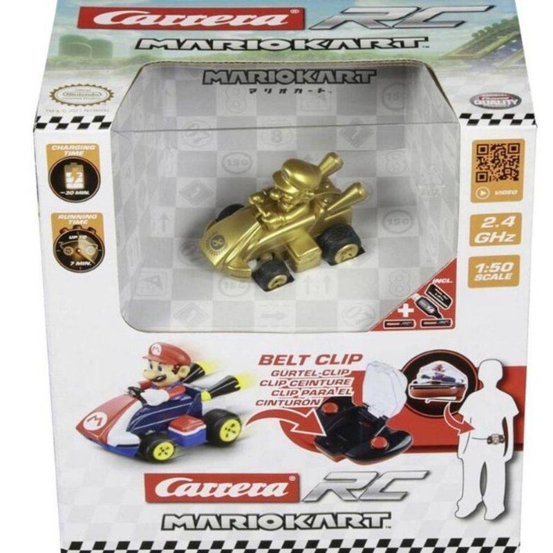 Carrera Nintendo Mario Kart Yoshi Pipe Kart RC Car & Mario Gold RC Car Set - Image 1