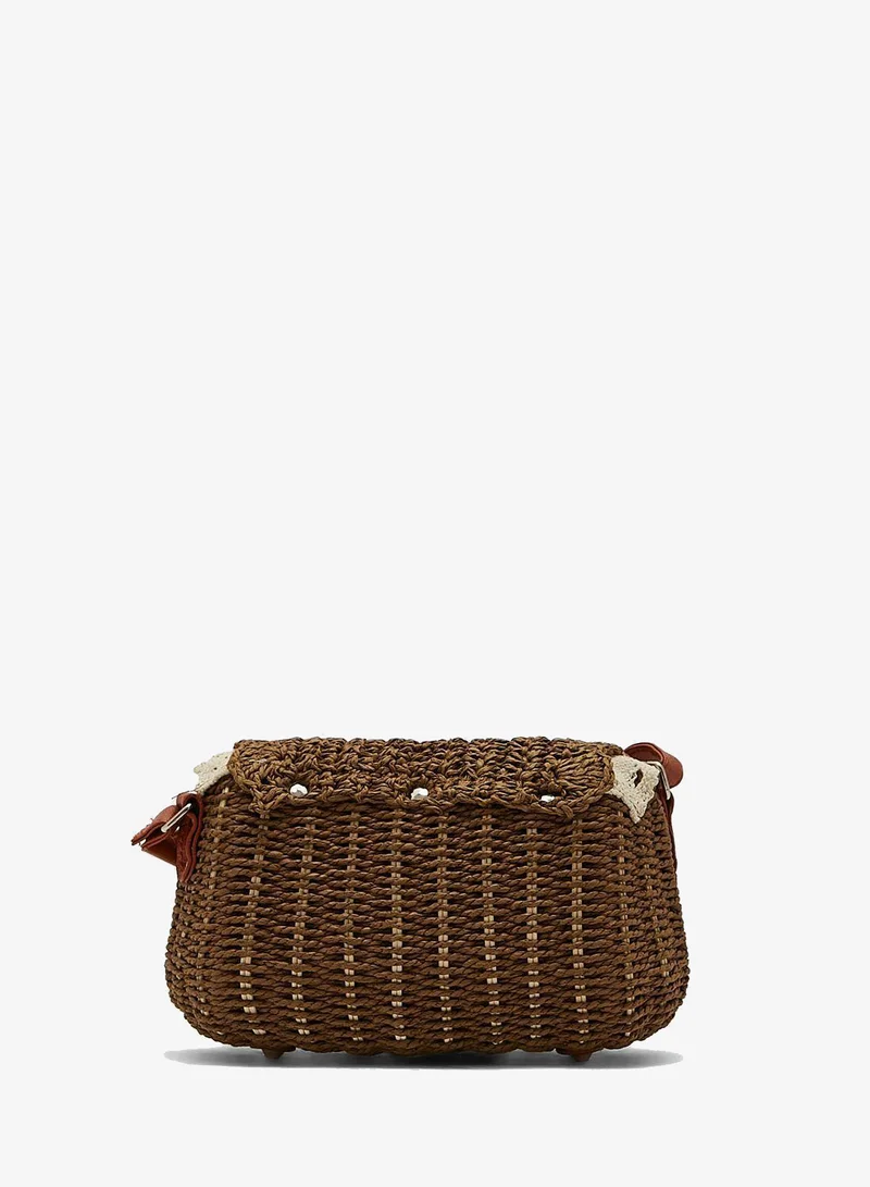 Ayra Macrame Border Crossbody Bag