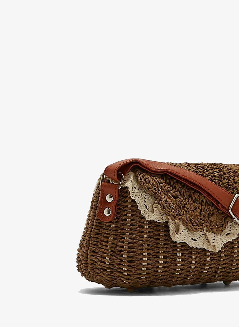 Ayra  Macrame Border Crossbody Bag  | Best Price UAE