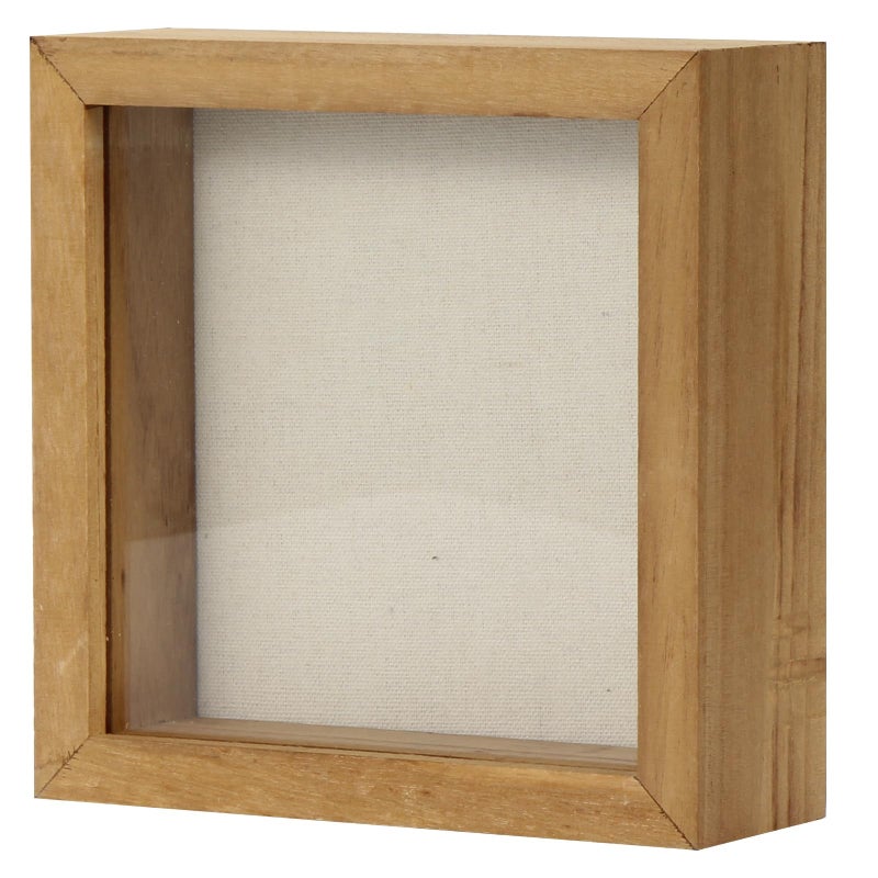TJMOREE TJ.MOREE Shadow Box Frame 5 x 5 Shadowbox Display Case Picture Frame Memorabilia Wedding Bouquet Flowers Medals Military Photos Memory Box - Wood - Image 1