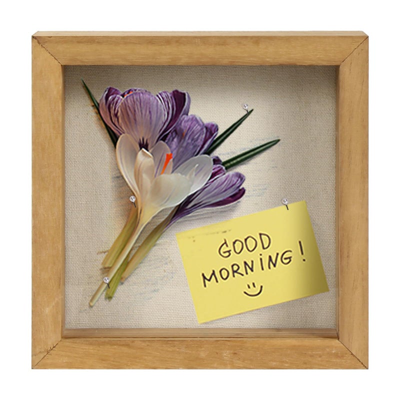 TJMOREE TJ.MOREE Shadow Box Frame 5 x 5 Shadowbox Display Case Picture Frame Memorabilia Wedding Bouquet Flowers Medals Military Photos Memory Box - Wood - Image 3