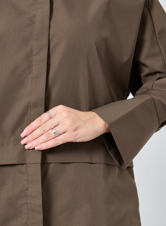 Styli Oversized Buttoned Shirt with Panel Detail - Image 3