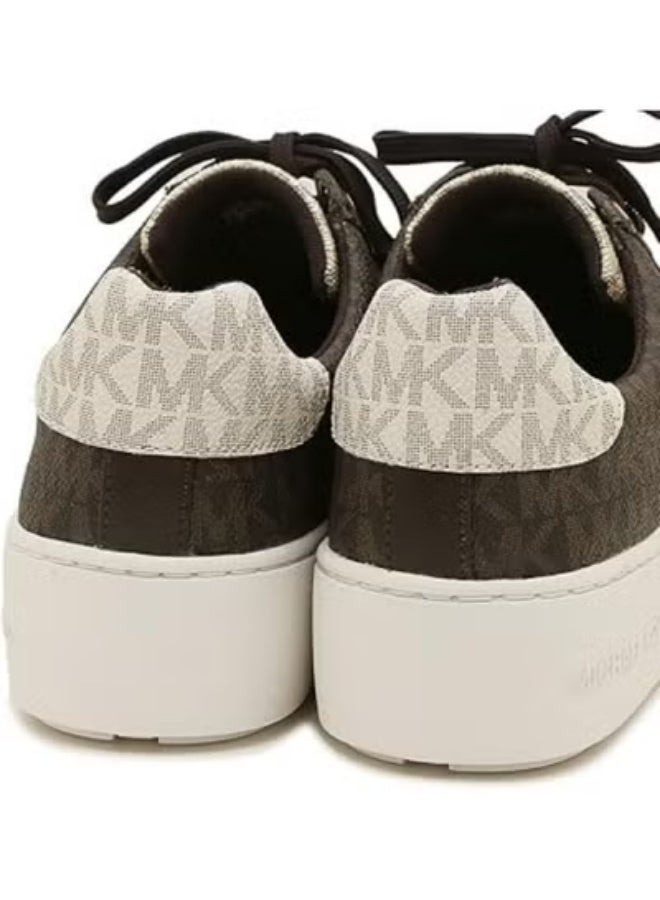 Michael Kors Women’s Sneakers – Poppy Brown, Color-Block Logo, Size 10 - Image 4